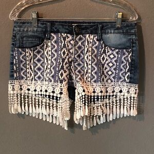 Blue Jean Lace Trim shorts